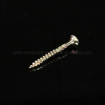 Flat Head with Diamond Nibs and Saw Thread Chipboard Screw