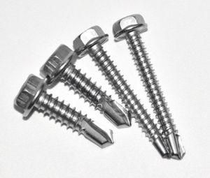 Ss410 Inox Unslotted Hex Washer Head Self Drilling Screws