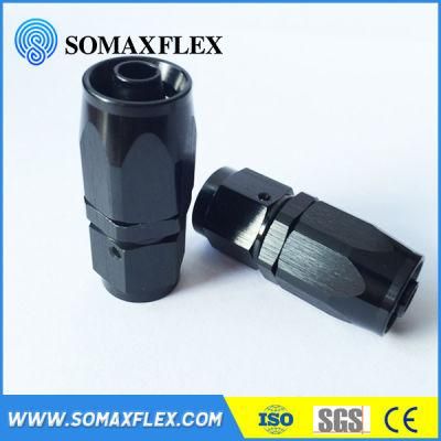 Black Straight 45 Degree PTFE Swivel Hose Ends Lightweight Aluminum an Fittings