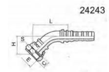 Chinese Hydraulic Manufacturer of Interlock 45° Orfs Female Hydraulic Flanges