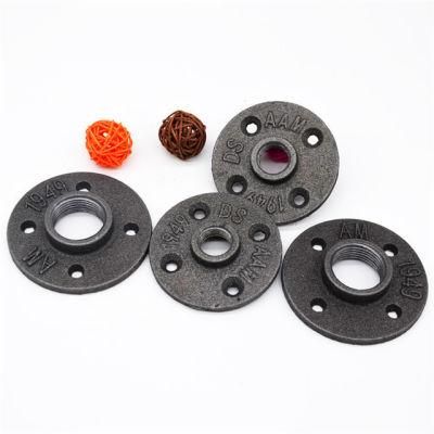 3/4&quot; Black Cast Iron Decorative Pipe Fitting Floor Flange for DIY Industrial Pipe Light