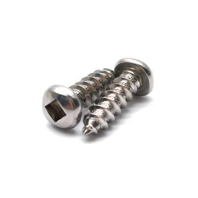 304 Stainless Steel #12-11 3/4 Pan Head Square Driver Self Tapping Ss Screws Customized Tornillos