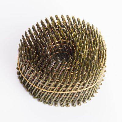 Professional Manufacturer Screw Yellow Coated Coil Nail for Pallet