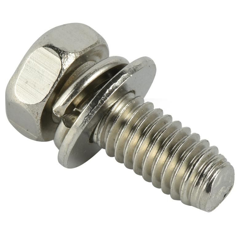 Stainless Auto Parts Hexagon Flange Screws with Spring Hooks, Hex Bolt, Flange Screws, Hexagon Screws