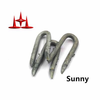 Hot Sales 40mm X 4.00mm Hot Dipped Galvanized Doubled Barbed Staples