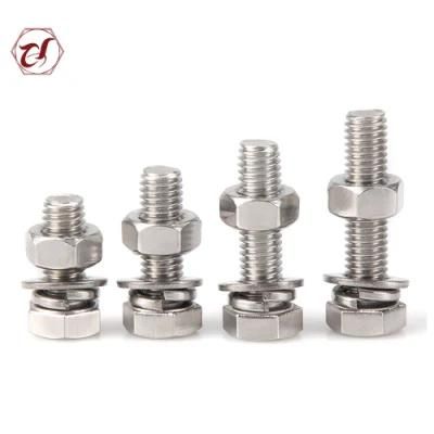 M12 Stainless Steel Bolt Nut Washer Used in Petrochemical Chemical Industry