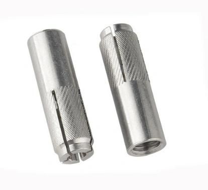 M6 M8 M12 3/8 Stainless Steel Fasteners Knurled Expansion Bolt Drop in Anchor for Concrete