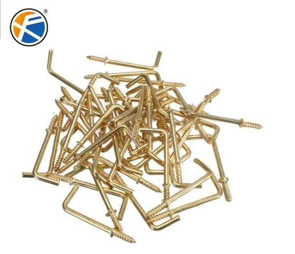 Brass Finish Square Cup Hooks