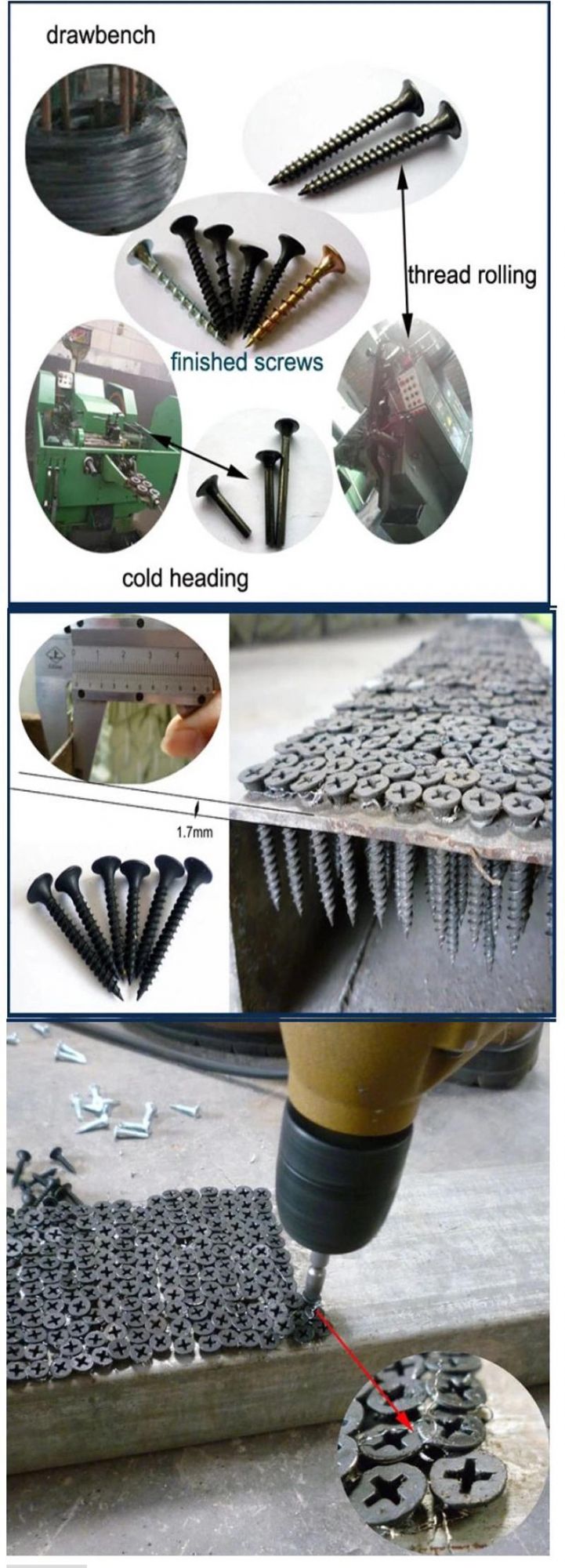 Metric Drywall Screws Drywall to Metal