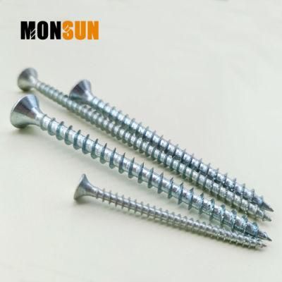 Yellow/Blue Zinc Plated Saw Thread Pozi Drive Countersunk Flat Head Self-Tapping/Cutting Point Chipboard Screw
