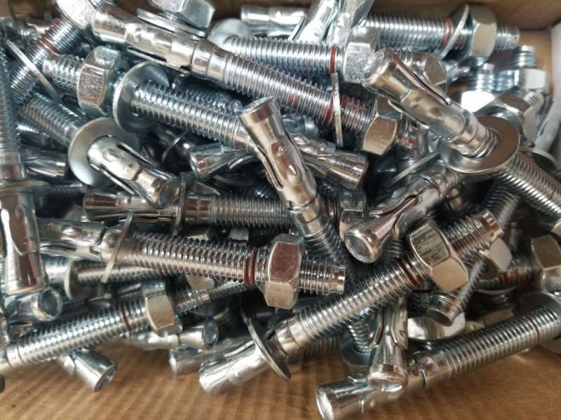 White Blue Zp/Dac/HDG Carbon Steel with Mark Lined Wedge Anchor/Through Bolt/Drop-in Wedge Anchor