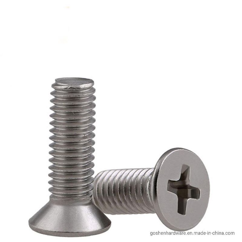SS304 A2 -70 M8 Cross Flat Head Machine Screws