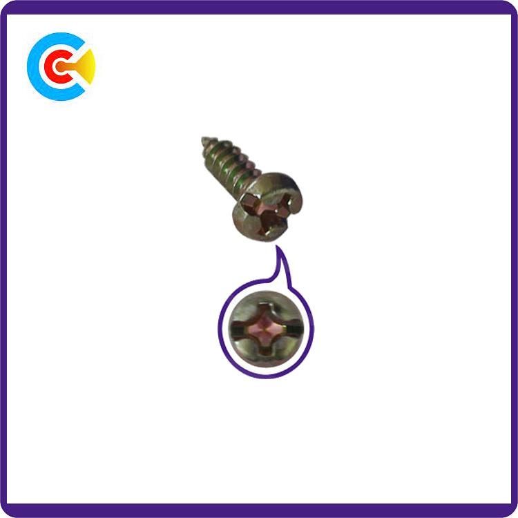 Carbon Steel 4.4/8.8/10.9 Phillips/Cross Pan Head Galvanized Fastener Self-Drilling Screws
