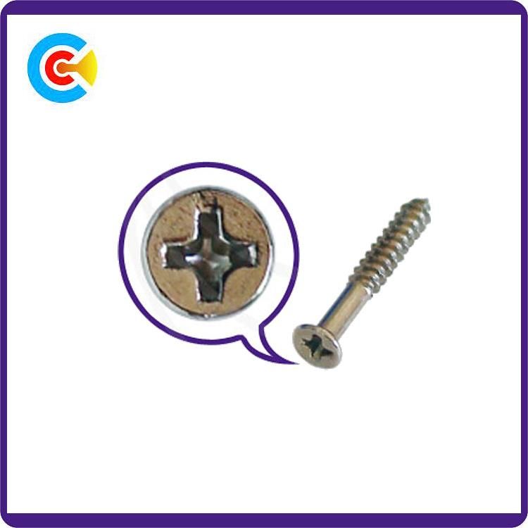 DIN/ANSI/BS/JIS Carbon-Steel/Stainless-Steel Sinking Sinking Stem Cross Tight Drilling Screws