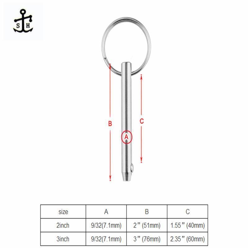 Stainless Steel 304 Steel Ball Pin Pull Ring Pin