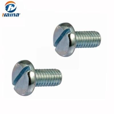 Blue Zinc Plated DIN85 Carbon Steel Slotted Pan Head Machine Screws