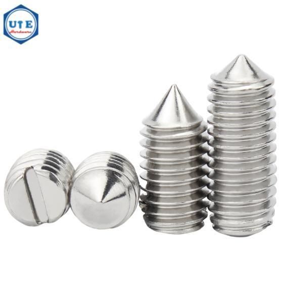 A2 Stainless Steel Slotted Set Screw with Cone Point DIN553