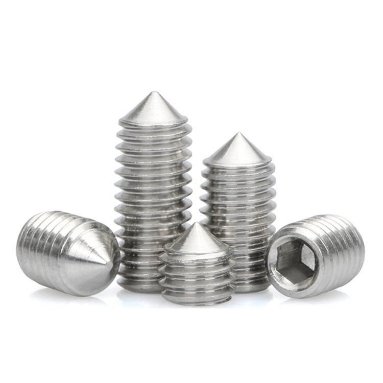 ISO4027 SS316 Hexagon Socket Set Screws with Cone Point