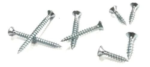 Pozidriv Flat Head Chipboard Screw Double Csk Flat Full Thread C1022 Harden White Zinc Plated 4X20mm Chipboard Screw