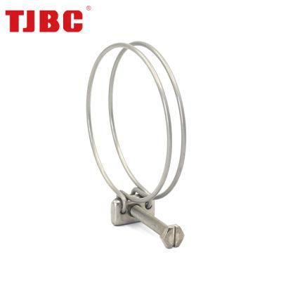 Galvainzed Carbon Steel Double Wire Style Adjustable Sealing Corrugated Hose Clamps