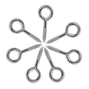 China Supplier Eye Screw 304 Stainless Steel High Quality Sizes 5/8 M6 M8 10 mm 45mm Welded Ring Hook Wood Tapping Bolt Screw