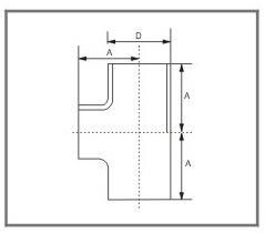 Stainless Steel Welded Clamped Threaded Reduced Short Equal Tee