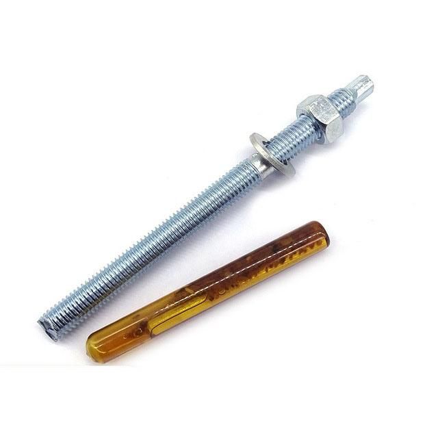 Chemical Anchor Bolt Carbon Steel Chemical Stud Anchor Bolt with Hex Nut and Washer