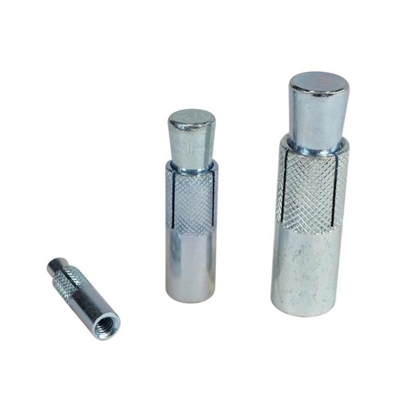 Carbon Steel Drop in Anchor White Zinc Plating with One Knurling