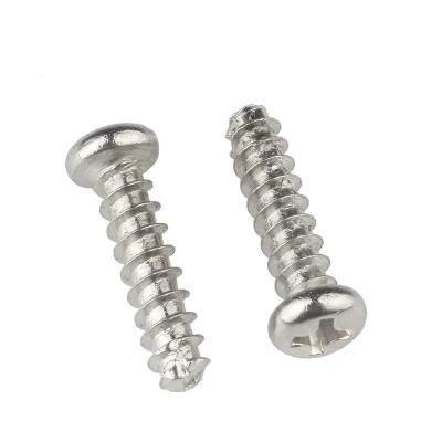 Stainless Steel 304 Cross Round Head Thread Cutting Self-Tapping Screw GB70-85