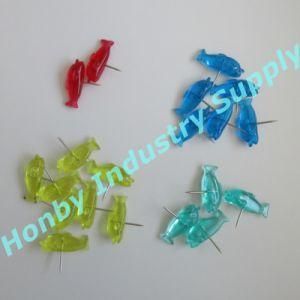 4 Colors Box Packing Fish Head Push Pin for DIY Decoration