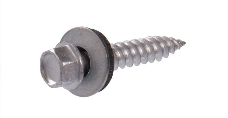 Hex Washer Head Self-Piercing Sheeter Screw with Neoprene Washer