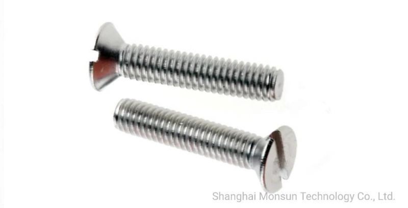 Metric Thread Bzp Steel Slot Countersunk Steel Machine Screw