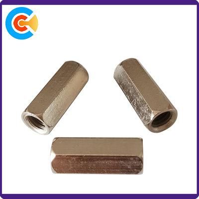 Carbon Steel Inner Threaded Hex Head Nickel Plating Nut/Stud