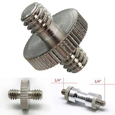 Custom 1/4&prime;&prime; Male to 1/4&prime;&prime; Male Camera Convert Screw Silver Threaded Metal