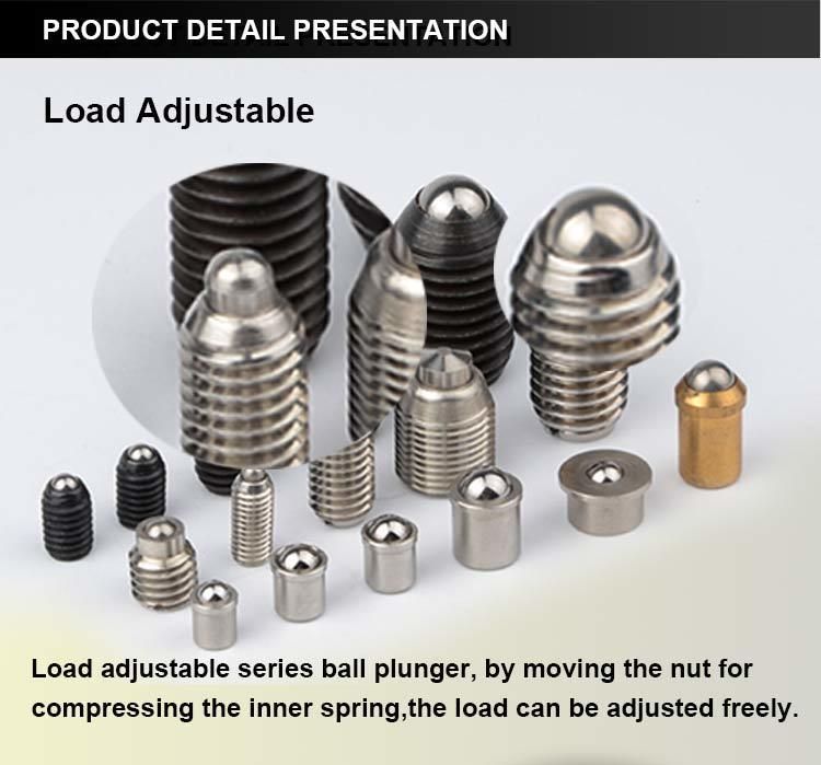 Spring Plungers Pin Style, Hexagon Socket, Stainless Steel Body and Pin K0319