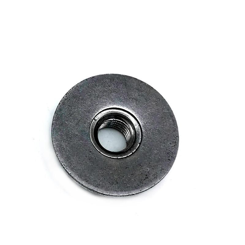 Black Oxied M10 Hex Weld Nuts with Large Flat Washer