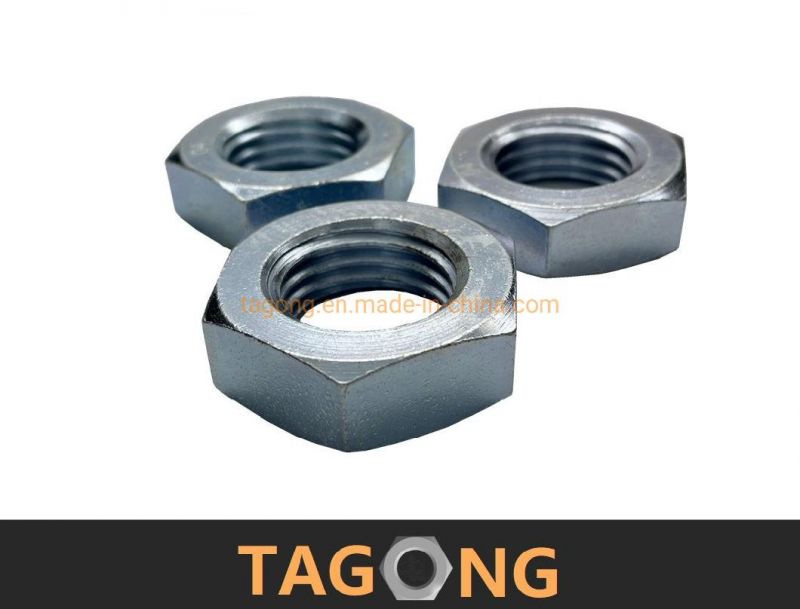 Zinc Plated Class4 Hexagon Nuts M48 DIN439 Thin Nuts