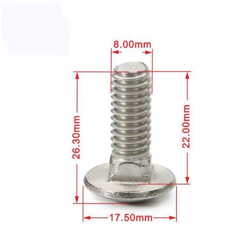 Stainless Steel Shoulder Step Round Head Square Neck Carriage Bolts