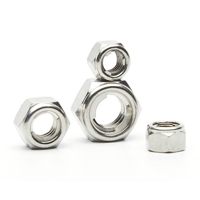 Metal Insert Hex Nuts Lock Nuts Prevailing Torque Type DIN980 ISO 7719 Stainless Steel SS304 SS316 Hexagon Nut Spare Parts