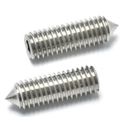Stainless Steel DIN914 Hexagon Socket Grub Set Screw with Cone Point