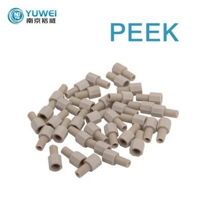 Custom Design Low Price Plastic Compression Tube Peek Fiting Engineering Plastic Peek Fitting Patrs