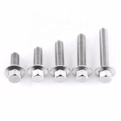 Hex Bolt and Screw Whole Stainless Steel Inox DIN6921 Hexagon Head Flange Bolt with Serrated Hex Washer Head Screws M8 M10
