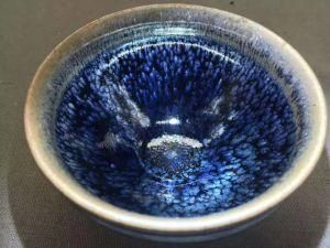 Brown Tea Cup, Ceramic Tea Bowl, Ceramic Handmade, Matcha Chawan, Tenmoku Glaze, Beetle, Serving Tea Cup, Tea Ceremony