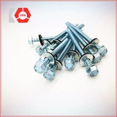 Slotted Hex Washer Full Thread Self Drilling Screw