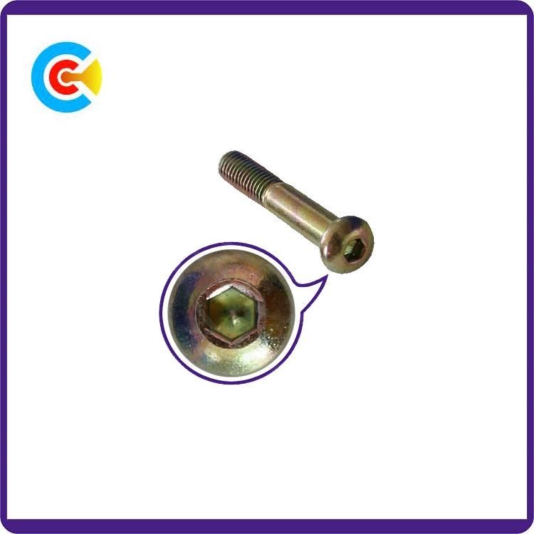 DIN/ANSI/BS/JIS Carbon-Steel/Stainless-Steel Pan/4.8/8.8/10.9 Galvanized Inner Hexagon Socket Screw for Building
