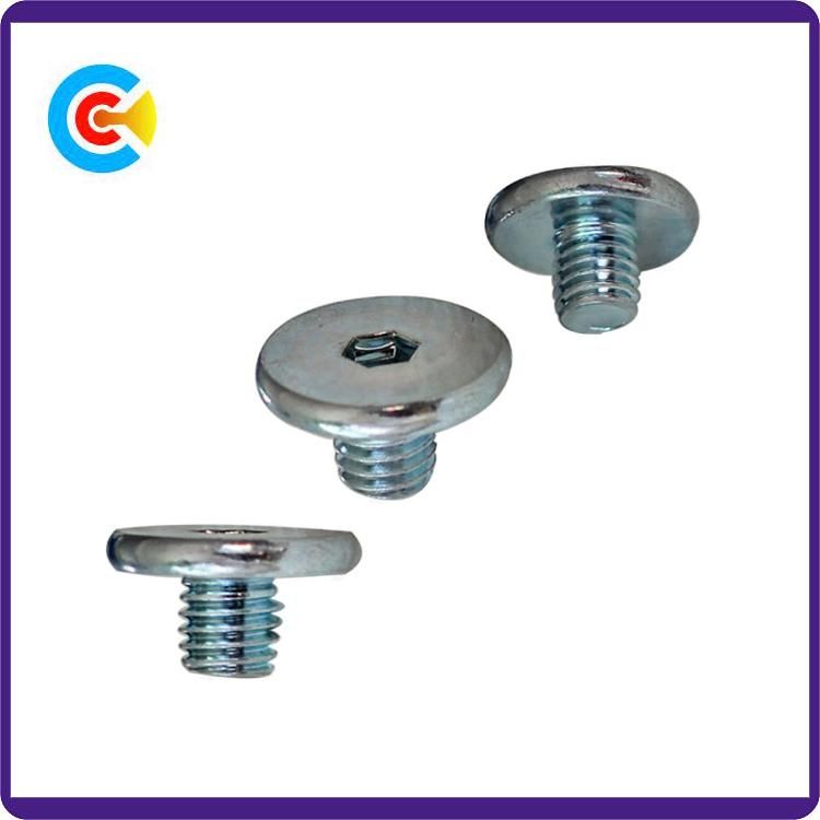 GB/DIN/JIS/ANSI Carbon-Steel/Stainless-Steel 4.8/8.8/10.9 Galvanized Hexagon Button Head Screws