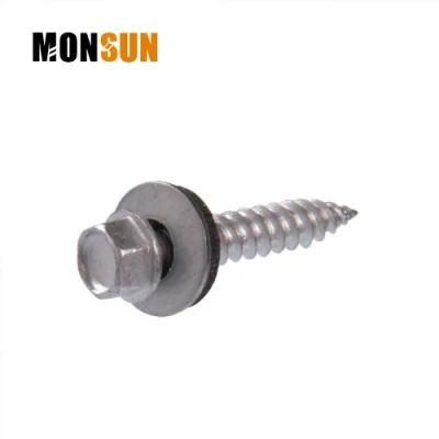 Hex Washer Head Self-Piercing Sheeter Screw with Neoprene Washer