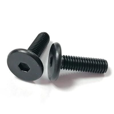 Custom Size Ultra Low Head Hexagon Socket Machine Screw Black