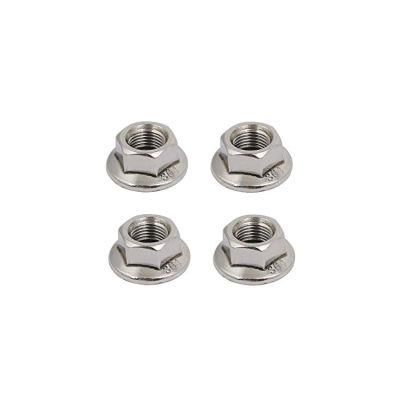1/4 5/16 Stainless Steel 304 316 Hex Regular Serrated Flange Lock Nuts Zinc Plated Hex Flange Furniture Nuts for Screws