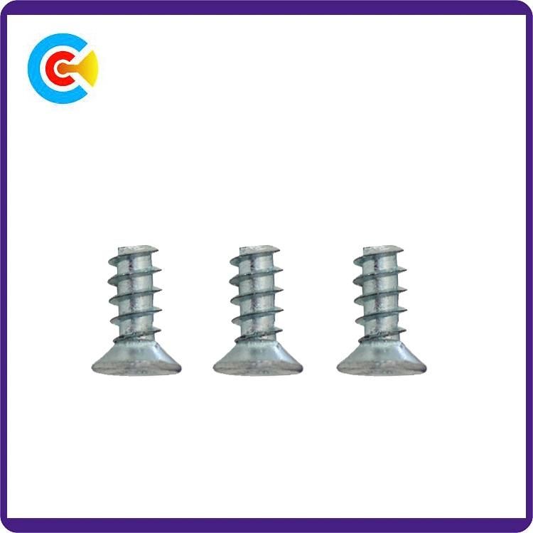 DIN/ANSI/BS/JIS Carbon-Steel/Stainless-Steel Galvanized Plum Blossom Head Tail Tapping Screw